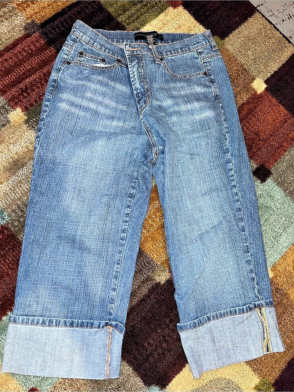 Venezia Capri Leg Jeans in Blue Waist 14